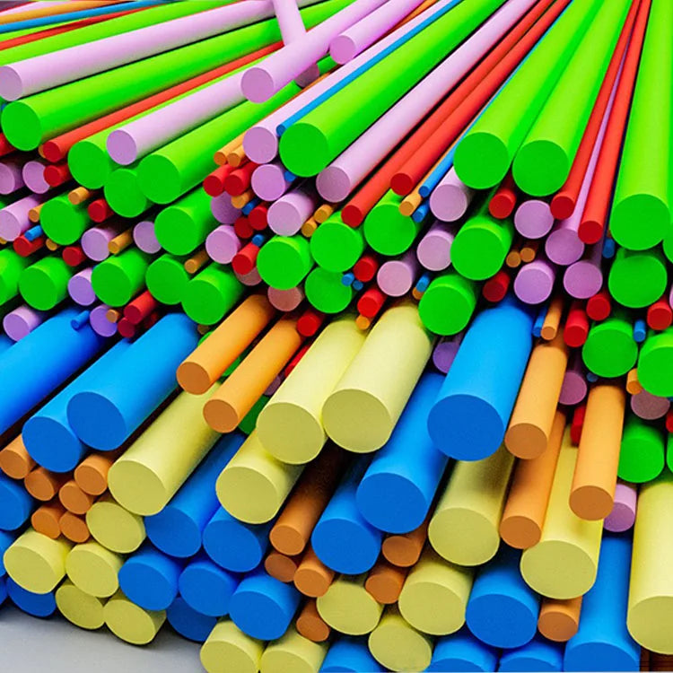 Custom High Density EVA Foam Cylinder Tube for Packing Material with Various Colors 10-300mm Diameter & 20-70 Shore Hardness