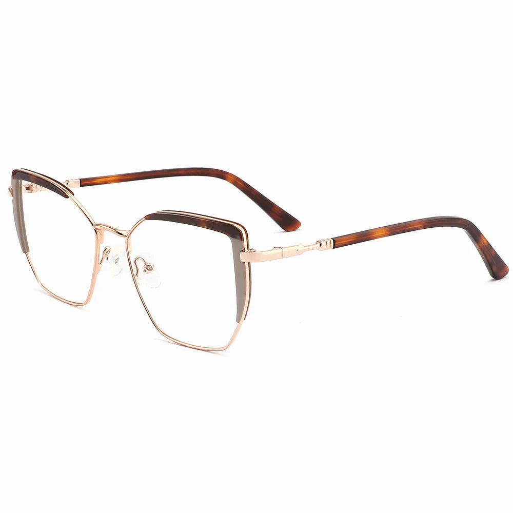 FEROCE Latest Metal Frame Design Acetate Fashion Optical Spectacle Eyeglasses Eyewear Frames Optical