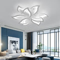 Modern Living Room Chandelier Flower Shaped LED Light Lily Flower Ceiling Lamp with Remote Control Room Illumination