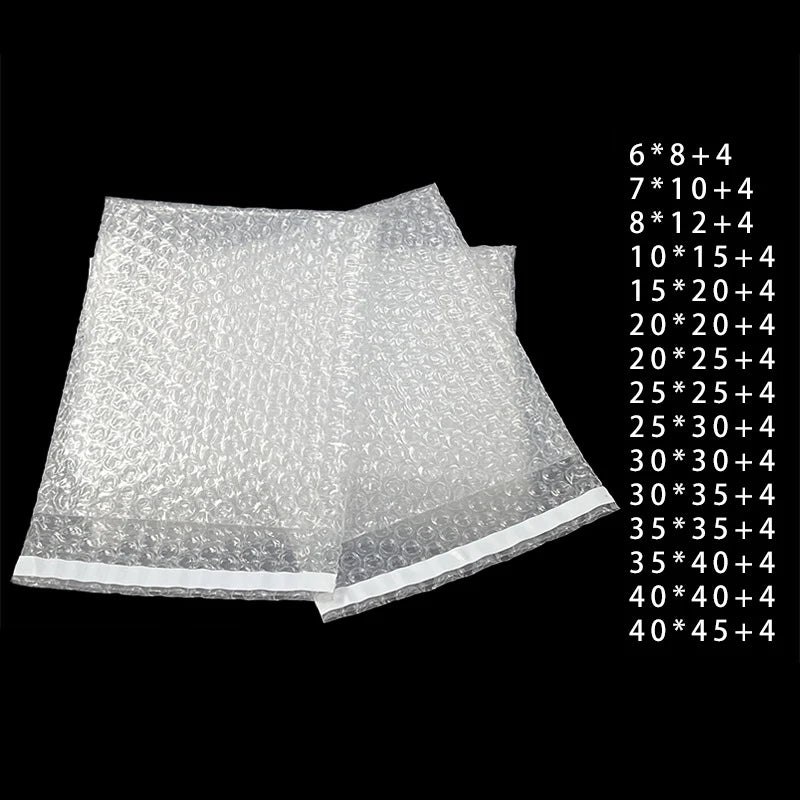 Clear Bubble Out Bags Pouches Wrap Cushioning Packaging Bags Shockproof Foam Bags for Shipping