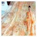 YX1134 100 Polyester Soft Silk Organza Printed Fabric Nigerian Liquid Water-Gloss Organza New Fashion Dress Fabric