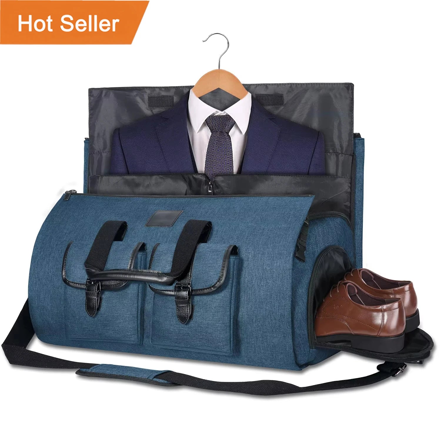 Custom Logo Foldable Backpack Waterproof Multi-function Lightweight Travel Duffle Garment Suit Bag with Shoe Compartment