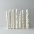 Aromatherapy Candle Making Silicone Mold Spiral Pattern Long Handle Striped and Long Striped DIY Supplies