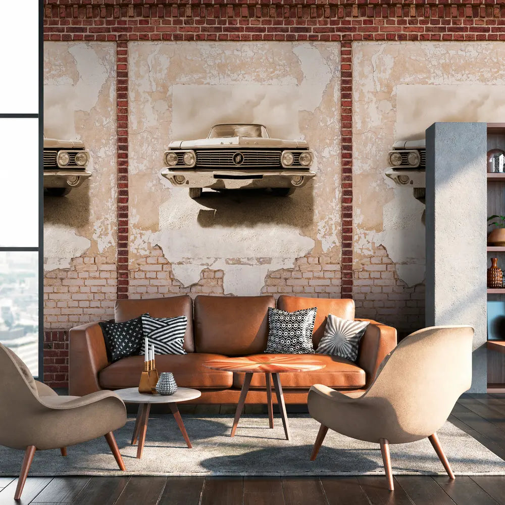 Germany Made Floral Matte Textured Photo Wallpaper Murals Brown Beige Non Woven Vinyl Wall Mural for Bedroom Living Room