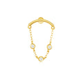 Single S925 Silver Gold Hot-sell Tassel Piercing Eye Zircon Plated Creative Earring