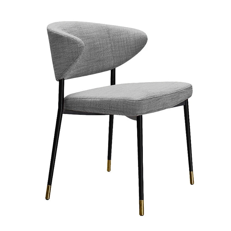Nordic Light Luxury Dining Chair Simple Modern Home Back Armchair for Outdoor School Villa Gym for Leisure & Barber Use