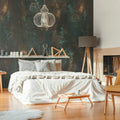 Made in Germany Photo Wallpaper Murals Plaster Look Black Gold Non Woven Vinyl Wall Mural Metallic for Hotel - 280 x 212 m