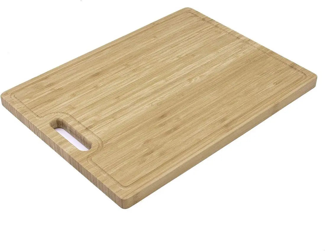Juice Grooves Bamboo Multi-Purpose Chopping Block for Food Preparation & Serving Non-Porous & Easy Clean Cutting Board
