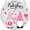 JUXINDA Valentine's Day Pink Door Hanging Wooden Heart-Shaped Wall Hanging Door Decoration Romantic Valentine's Day