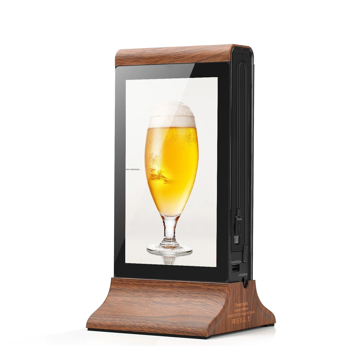 Remotely Control CMS Table Top Restaurant Digital Marketing Tabletop Wifi Advertising Displays 7 Inch Lcd Advertising Player