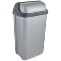 Trash Can with Sliding Lid 50 l Rasmus Silver