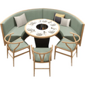 Customized Marble Commercial Hot Pot Table