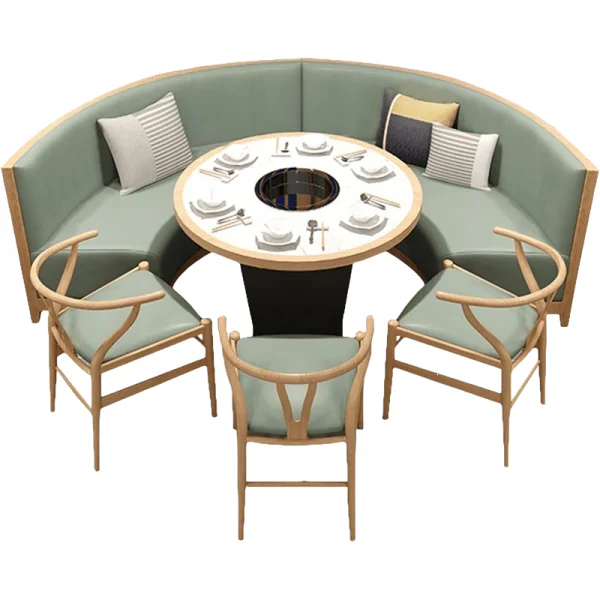Customized Marble Commercial Hot Pot Table