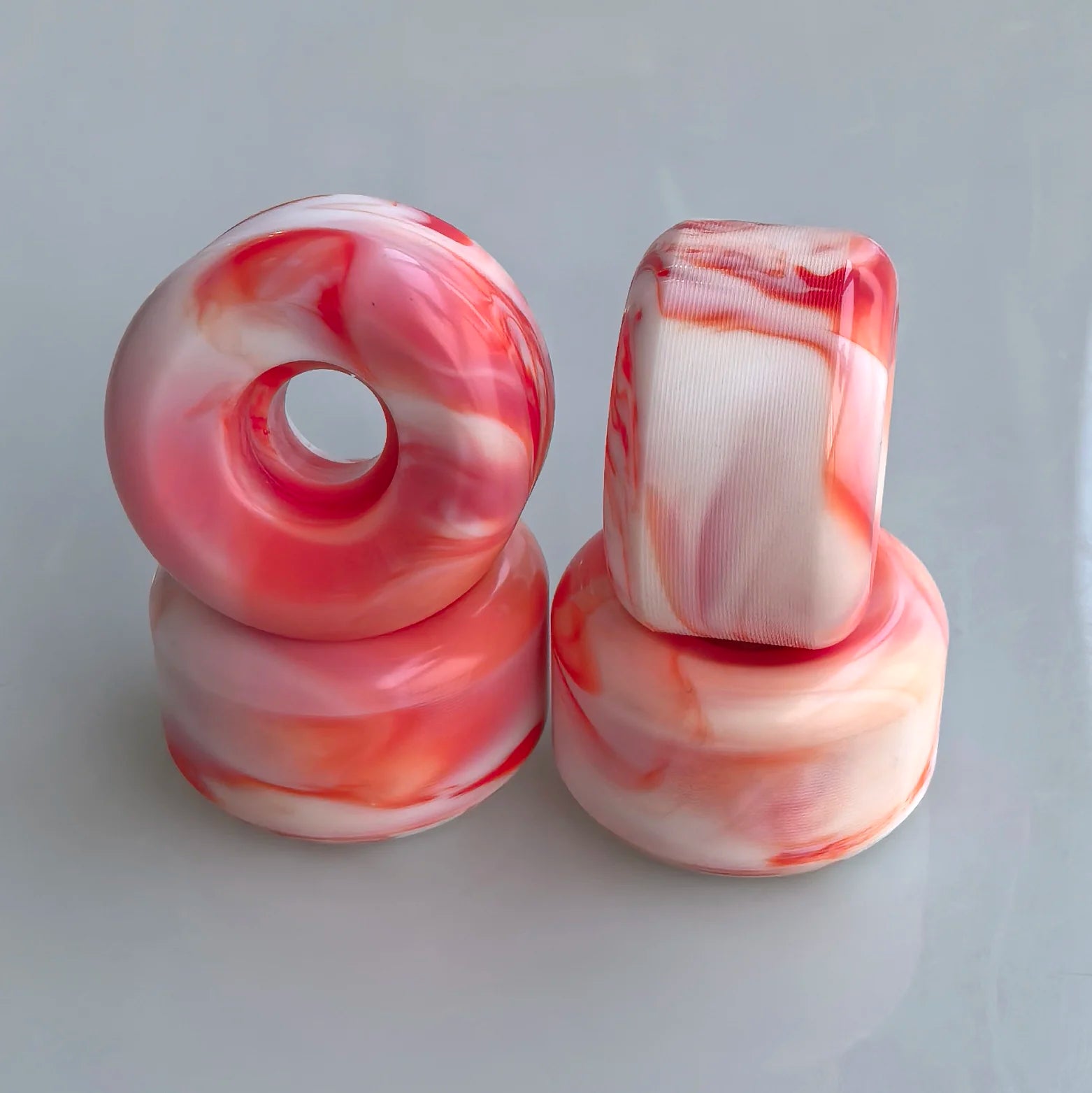 Swirl Color Skateboard Skate Wheels in 52 54 56 mm Pro Quality SHR 101-102A 85% Rebound Conical Shape Mix Color Ready to Ship