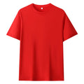 Oem customized 180g round neck tshirt for men and women solid color loose and comfortable versatile bottoming shirt for mens