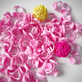 Wholesale Easy Blooming Cup Glue Holder Disposable Pink Heart Shape Glue Ring for Eyelash Extension Glue Rings