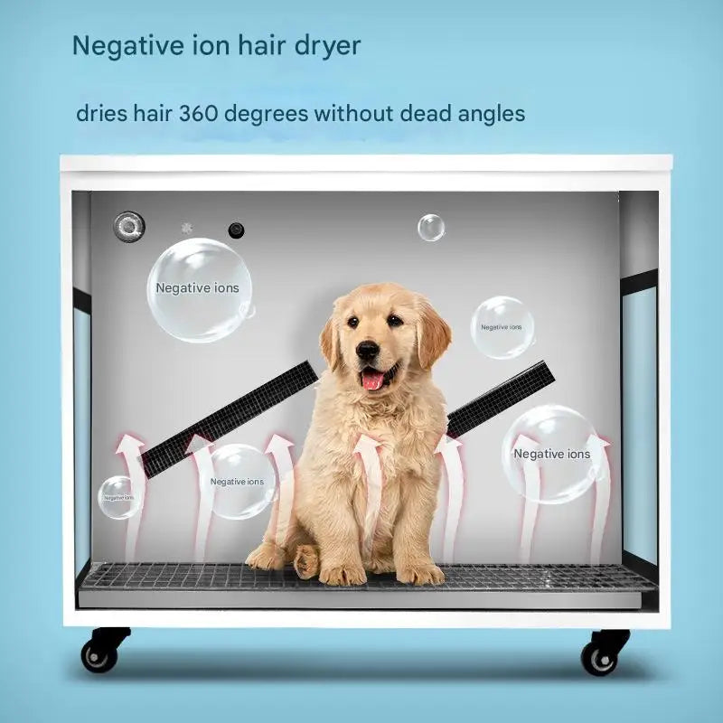 Sustainable Chargeable Eco-Friendly Automatic Pet Hair Dryer Large Capacity Dog Care Product Bathing Grooming Smart Metal All