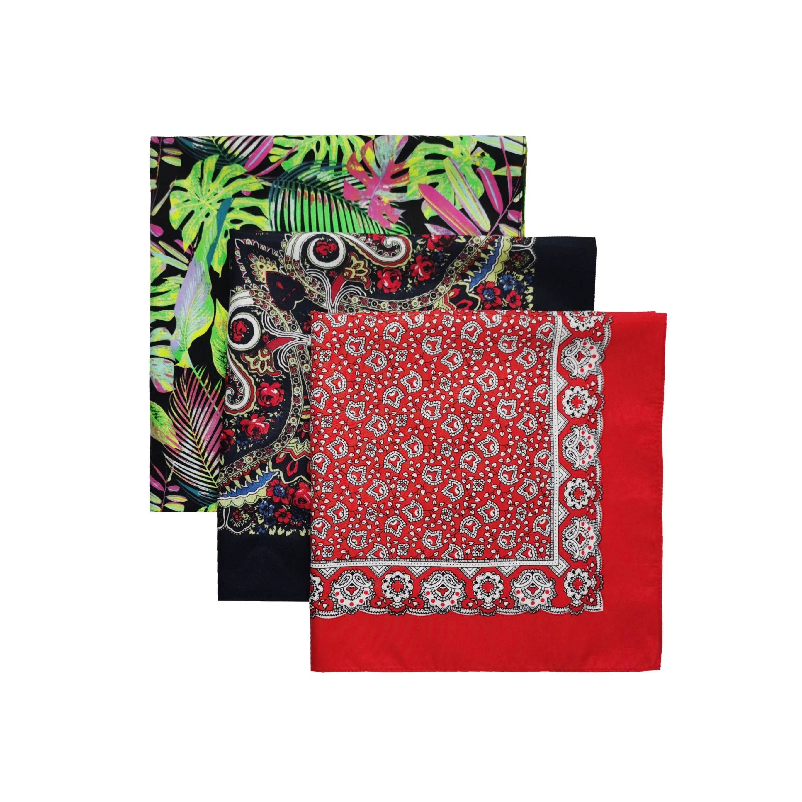 Wholesale Customised Polyester 55*55cm Fabric Square Digital Printing Scarf Design Custom Made Personal Logo Bandana