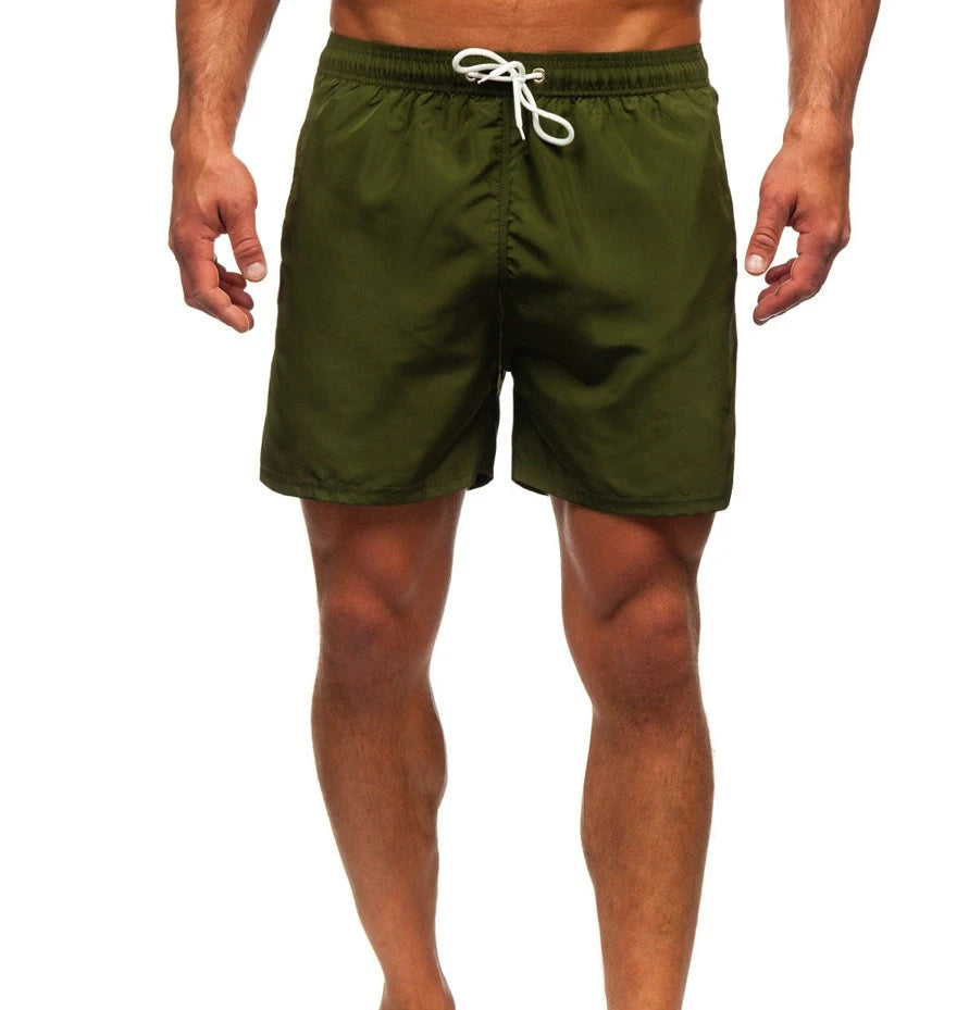 Men's Custom Logo Size Nylon Beach Swim Trunks Breathable Quick Dry Fitness Casual Mid Waist Wholesale Rate OEM Available