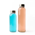 Eco Friendly Clear Borosilicate Glass Water Drink Bottle with Leak Proof Stainless Steel Lid for Juice Refrigerator
