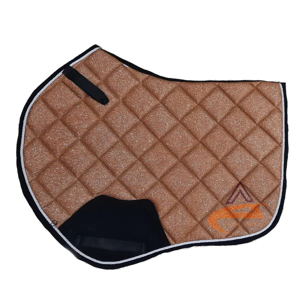 CST 253 S-box Golden Glitter Foam Dressage Jumping Saddle Pad for Horse Equestrian Use with Custom Logo MegaBDM