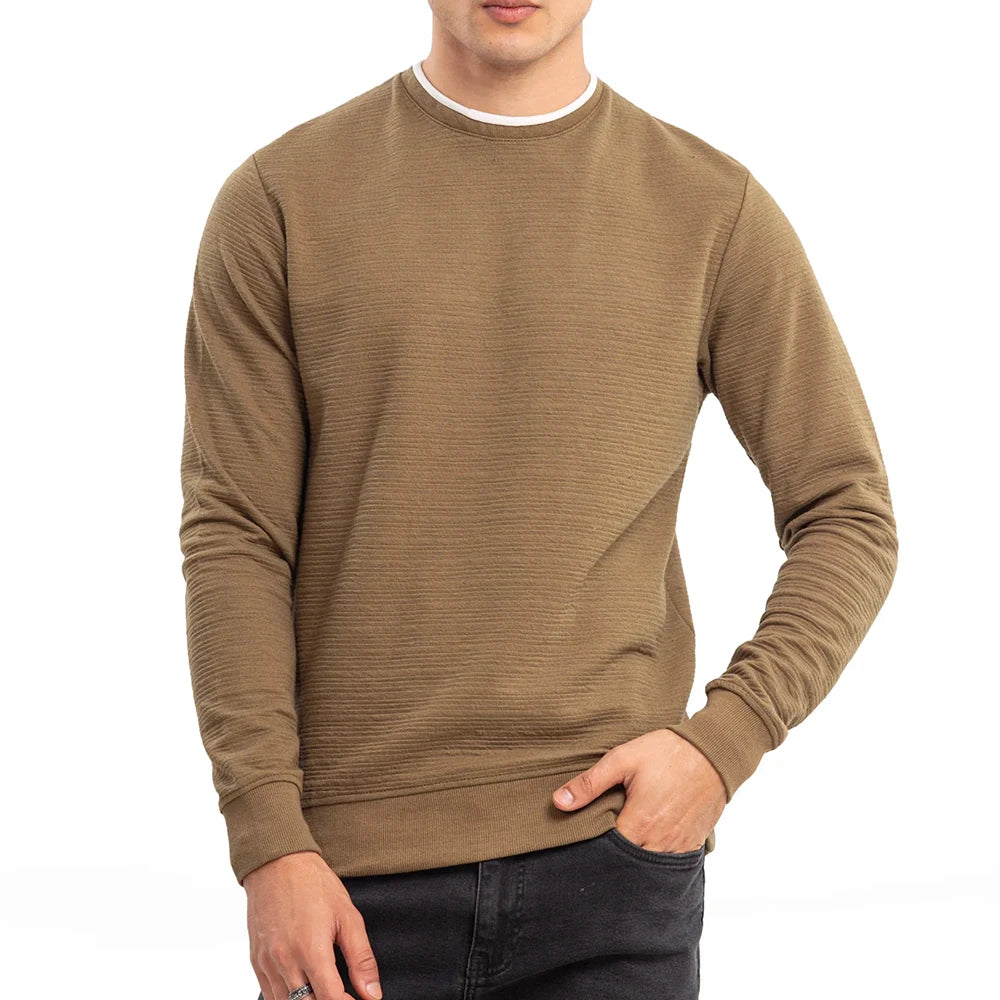 Best Quality Men's Thermal Sweatshirts Breathable Cotton Crew Neck Casual Wear Printed Clothes Pattern Plain Dyed for Winter