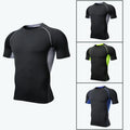 China Bangladesh Factory Price OEM Customized Logo Embroidery Men Tight Fit Quick Dry Stretch Fitness Running Training T Shirt