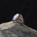 Wholesale Azuris VALKH1062 925 Sterling Silver Ottoman Style Men's Ring Naturel Stone Agate Handmade in Turkey