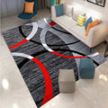 Modern Design Machine Washable Low Pile Polyester Area Rugs Non-Slip Backing for Home-for Hallway Living Room Bedroom