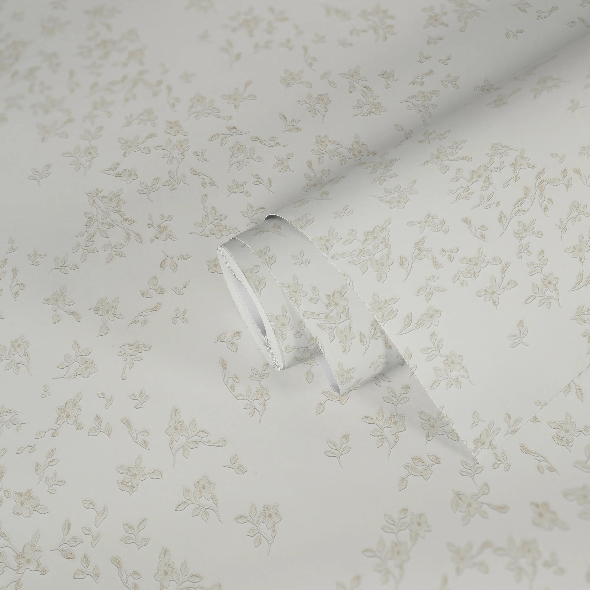 Made in Germany Modern Floral Cream Bronze Non Woven Vinyl Wallpaper Rolls for Living Room-10.05x0.70m