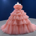 Jancember 222140 Pink Beautiful Ruched Sleeveless Ball Gowns for Evening Dresses