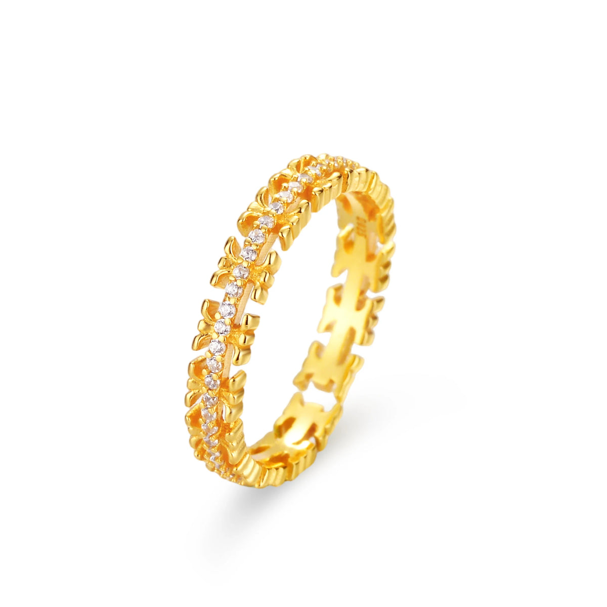 Wholesale Fashion OEM ODM S925 Sterling Silver 6A Round Zircons Rhodium Jewelry Gold Plated Rings for Women Industry Factory MegaBDM