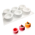 Silicone Mousse Cake Baking Molds 6 Cavities Diy Cylindrical Chocolate Jelly Molds for Handmade Soaps Chocolate Silicone Mold