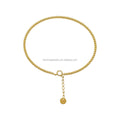 Fine Jewelry Bracelets Women Luxury 14k Solid Gold Round Ball Adjustable Beaded Bracelet Women Gift