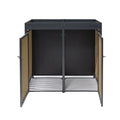 Galvanized Steel Open Top Storage Bucket Wheelie Bin Cover for Outdoor Garden Use Eco-Friendly Garbage Waste Bin