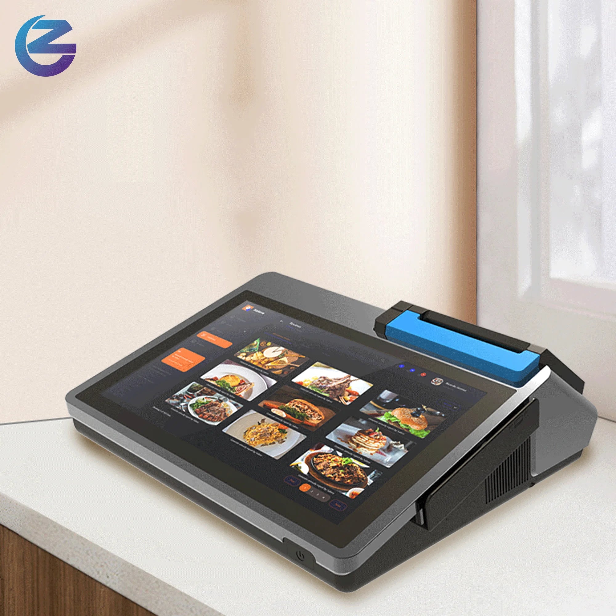 Compact Z100 POS System with 1700mAh Battery and 80mm Thermal Printer for Efficient Retail Checkout