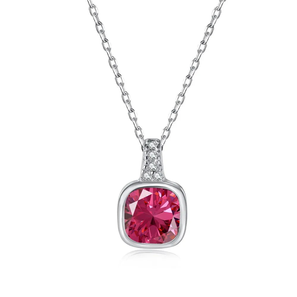 Women's S925 Sterling Silver Diamond Pendant With Minimalist Design Jewelry Mother Daughter Best Ladies Necklace Sets for Women