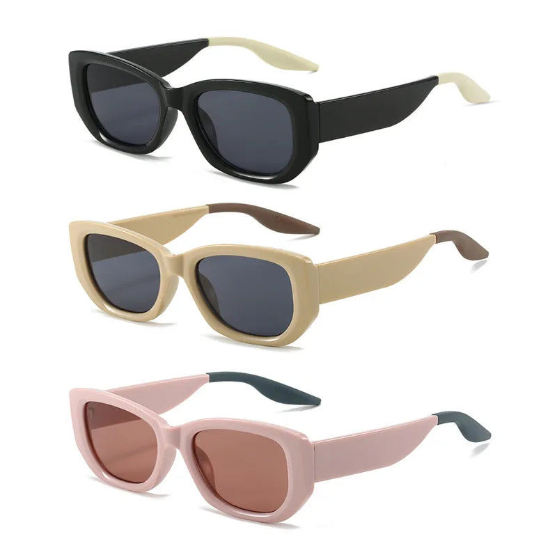 2024 Advanced Small Splicing Sunglasses for Women New Maillard Style UV Protection Blue Green Options Bling Sunglasses Wholesale