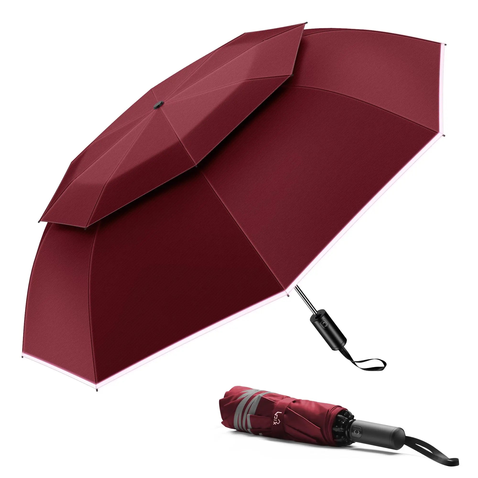Smart Portable Umbrella Windproof Folding Compact Wind Proof Umbrella Automatic Outdoor Garden 3 Fold for Restaurant Sunshade