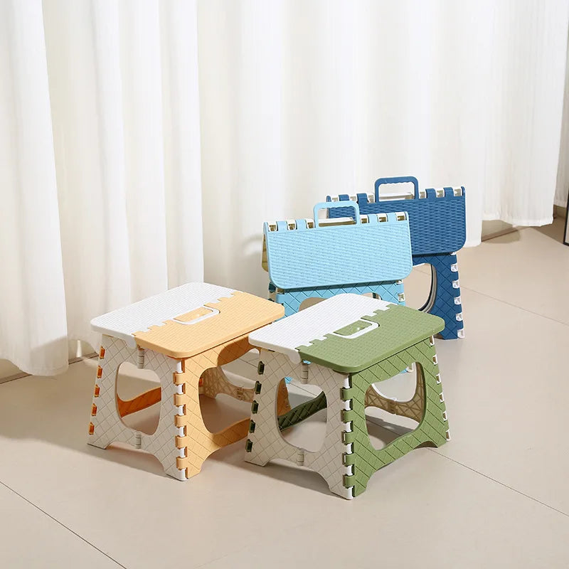 Modern Thickened Plastic Foldable Outdoor Portable Stool for Adults and Children