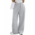 Custom Women's High Waisted Elastic Waist Breathable Cotton/Polyester Baggy Sweatpants Pockets Wide Leg Streetwear Y2K Straight
