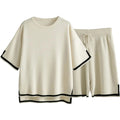 Women 2 Piece Outfits Lounge Sets Knit Sweater Sets Lounge Wear Shorts Pajama Jogger Travel Comfy Trendy Clothes