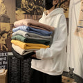 Manufacturer Wholesale In-Stock Spring New Cotton Couples' Hooded Fleece Sweatshirt - Solid Color Pullover Hoodie for Me