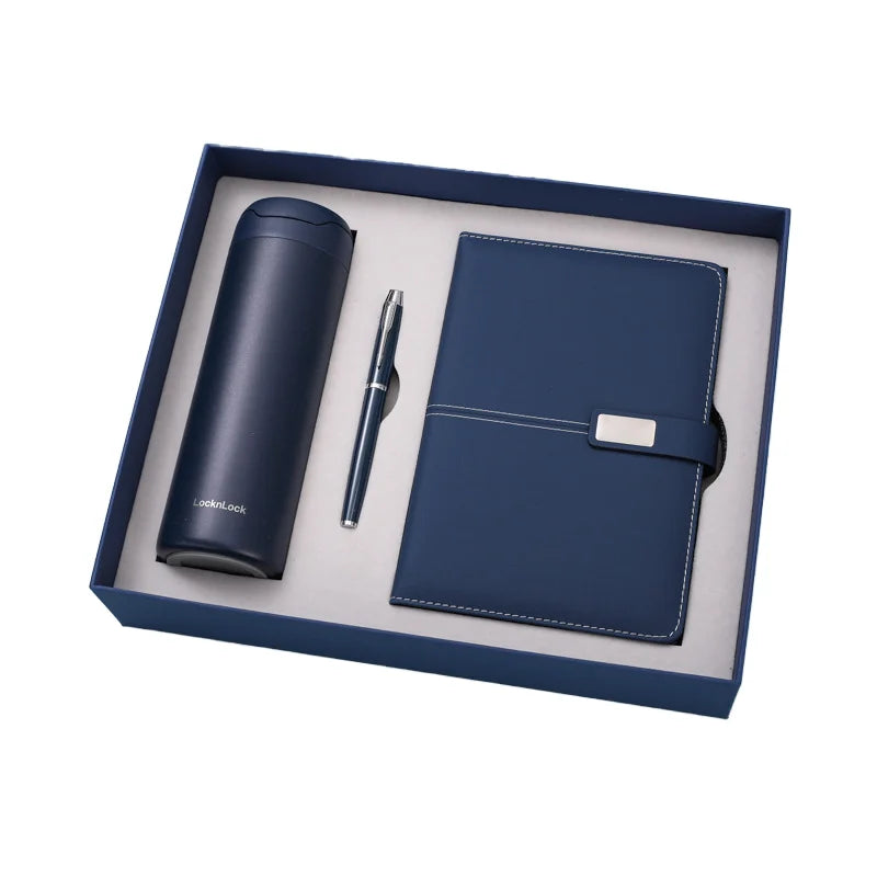 Luxury Promotional Notebook Gift Set with Water Bottle & Pen for Style-Conscious Individuals