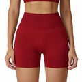 New Solid High Waist Seamless Yoga Short for Women Breathable Tummy Control Scrunch Butt Sports Shorts for Workout Gym Fitness