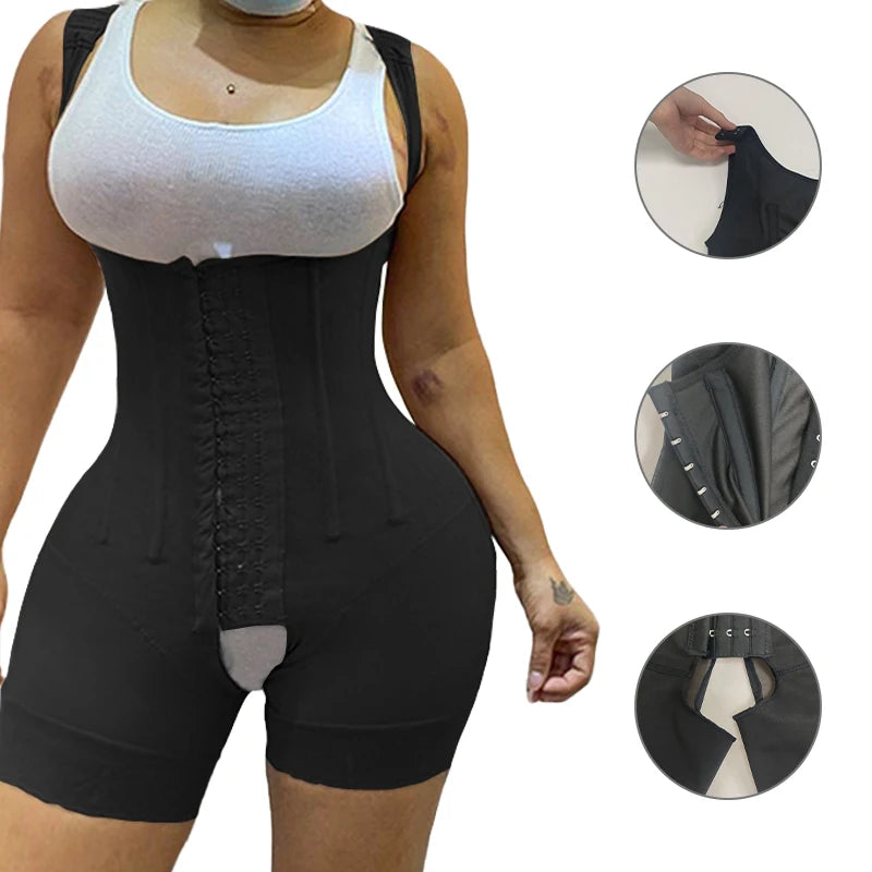 Compression Plus Size Body Shaper High Waist Support Waist Girdle Butt Lifter Shapewear for Women