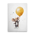 Made In Germany - Home Decor Canvas Picture Cute Mouse Yellow - Wall Painting Mural In White And Brown - Stretcher Frame Art