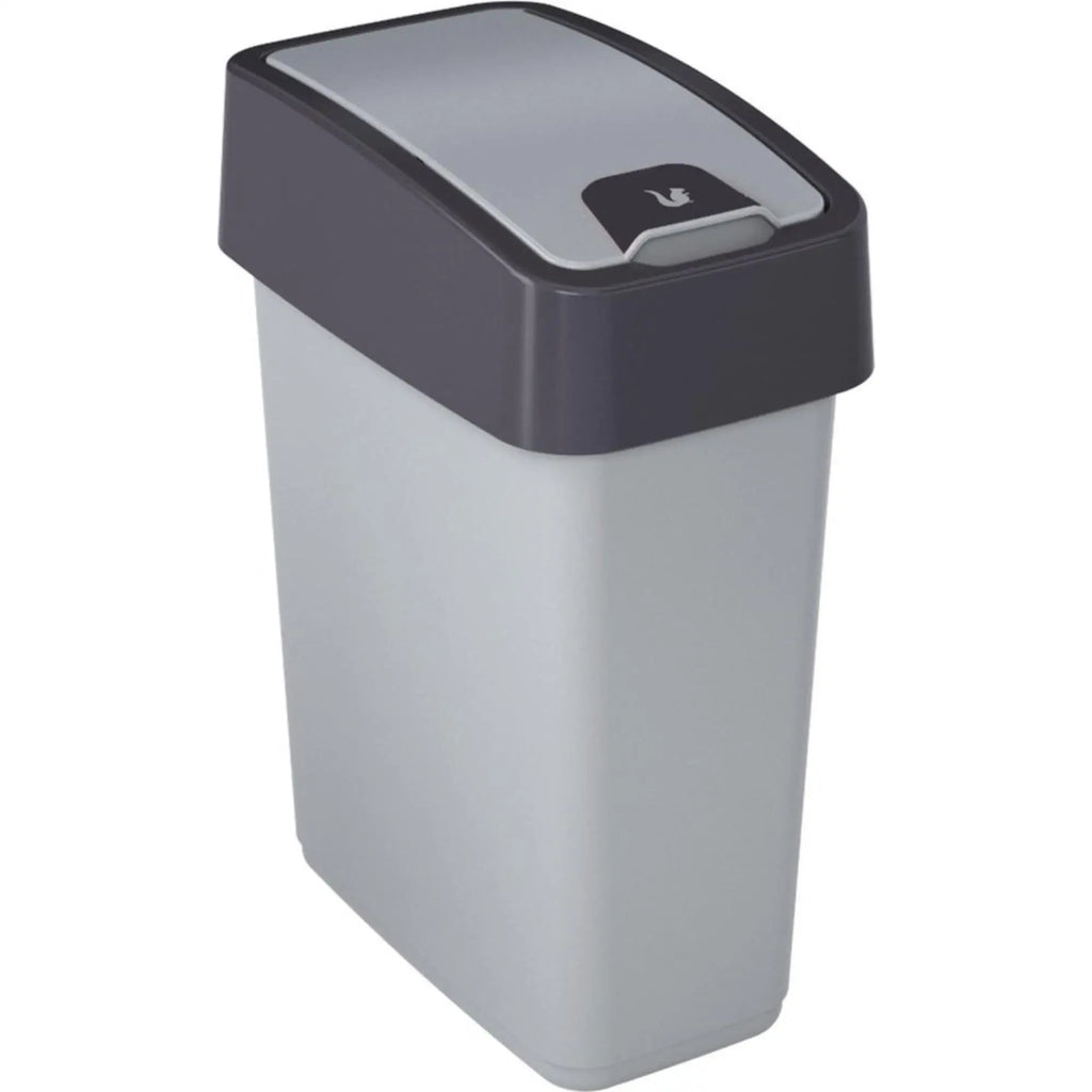 Premium Trash Can with Hinged Lid Soft Touch 25 l Magne Silver