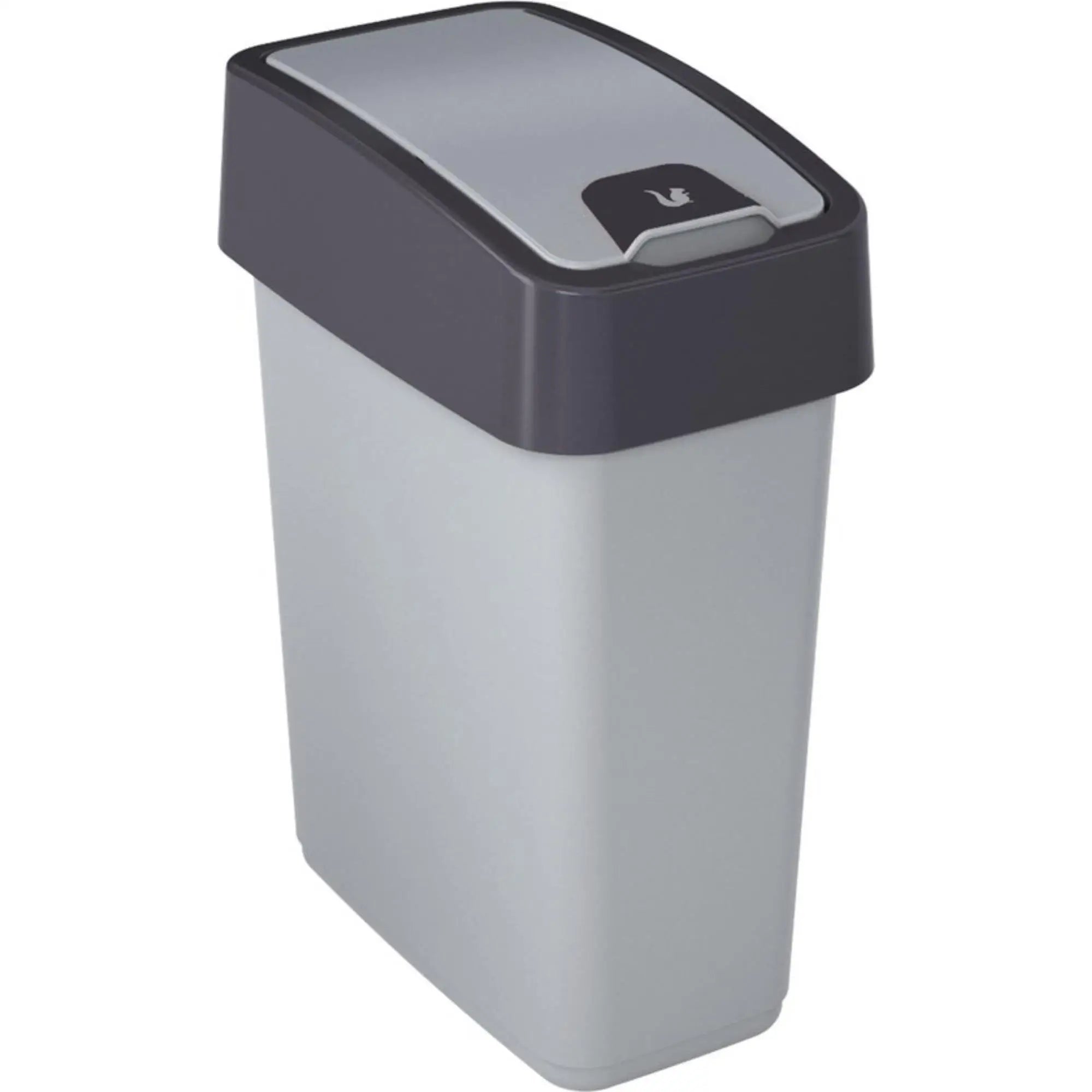 Premium Trash Can with Hinged Lid Soft Touch 25 l Magne Silver