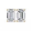 2.39 CT IGI Certified Earing Solitaire Fancy Emerald Cut Lab Grown Diamond Luxury Minimalist Look Stud 925 Silver Fine Earring